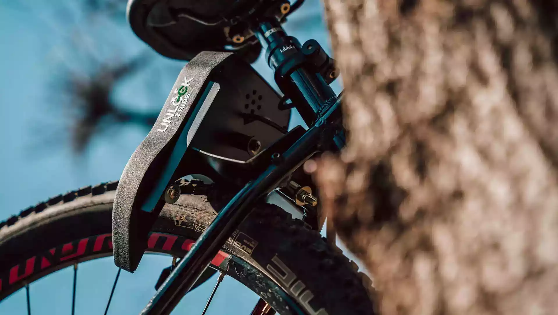 Attached bicycle lock
