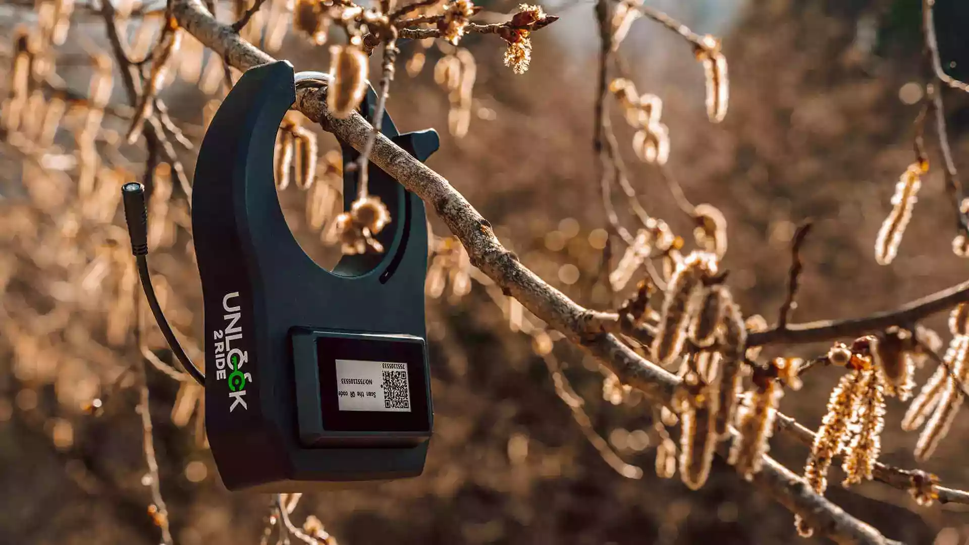 QR code on bicycle lock